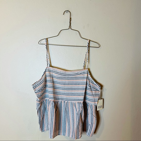 NWT Striped Sleeveless Blouse - Picture 1 of 6